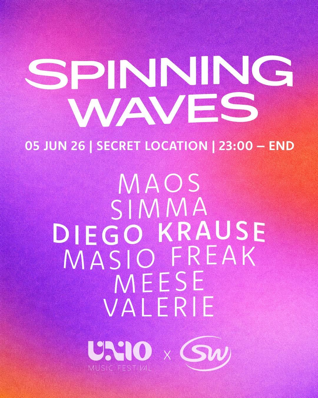 Spinning Waves x UNIO invites Diego Krause