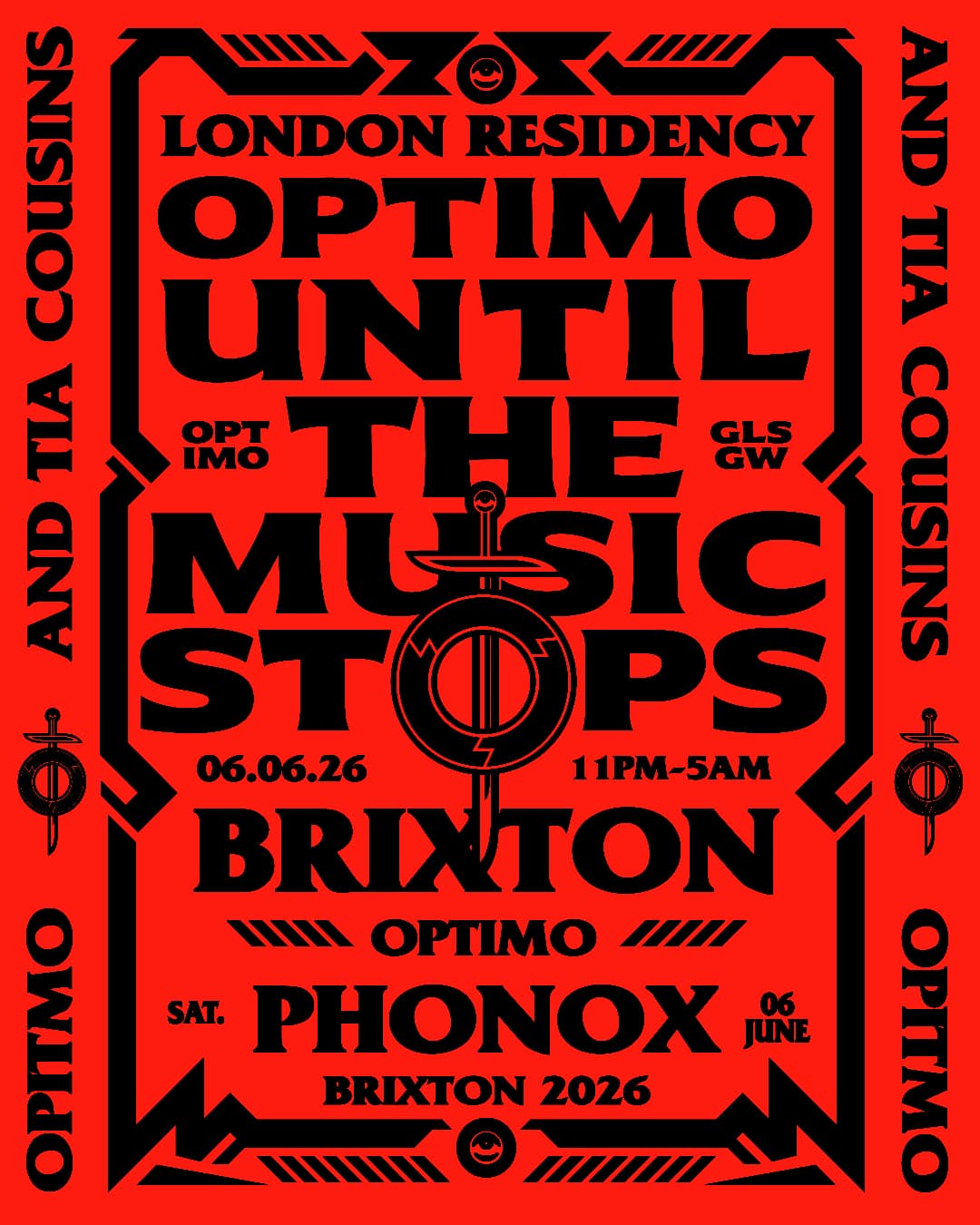 Until The Music Stops >>> Optimo (Espacio) / Tia Cousins