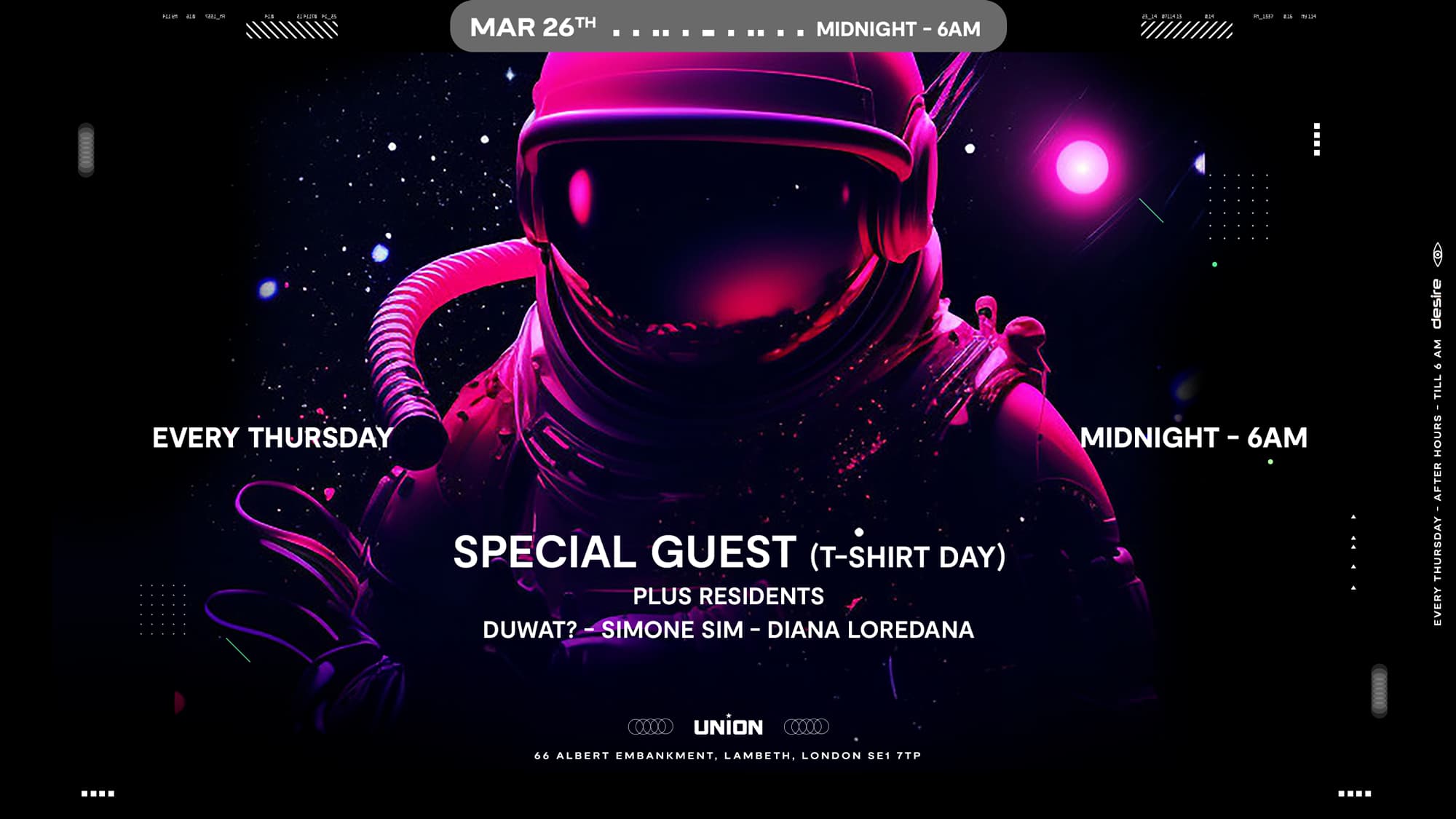 DESIRE - Weekly Thursday After Party - SPECIAL GUEST
