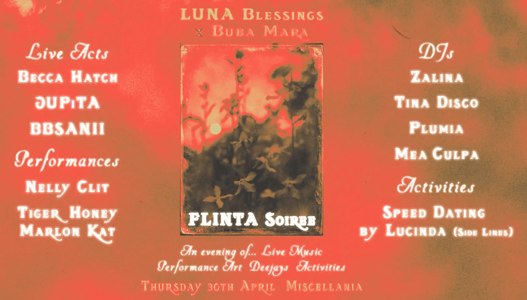 LUNA Blessings x Buba Mara: FLINTA+ Soirée & Meet Cute