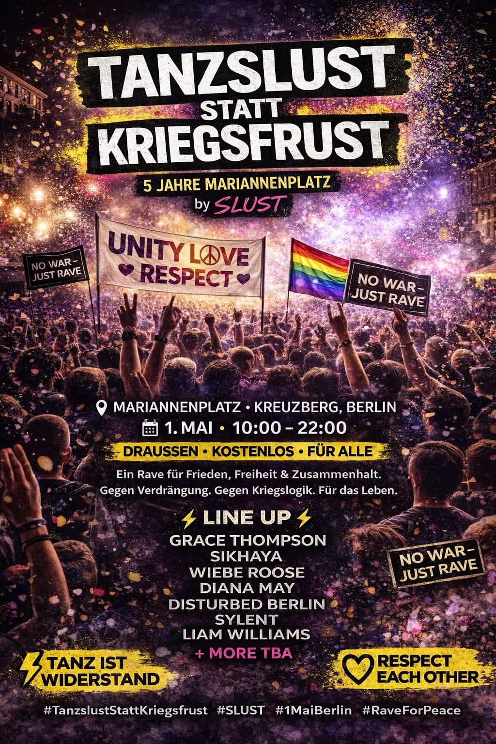 TANZSLUST STATT KRIEGSFRUST