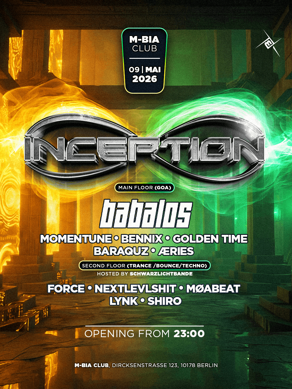 Inception with BABALOS - 2 Floors - Goa & Techno