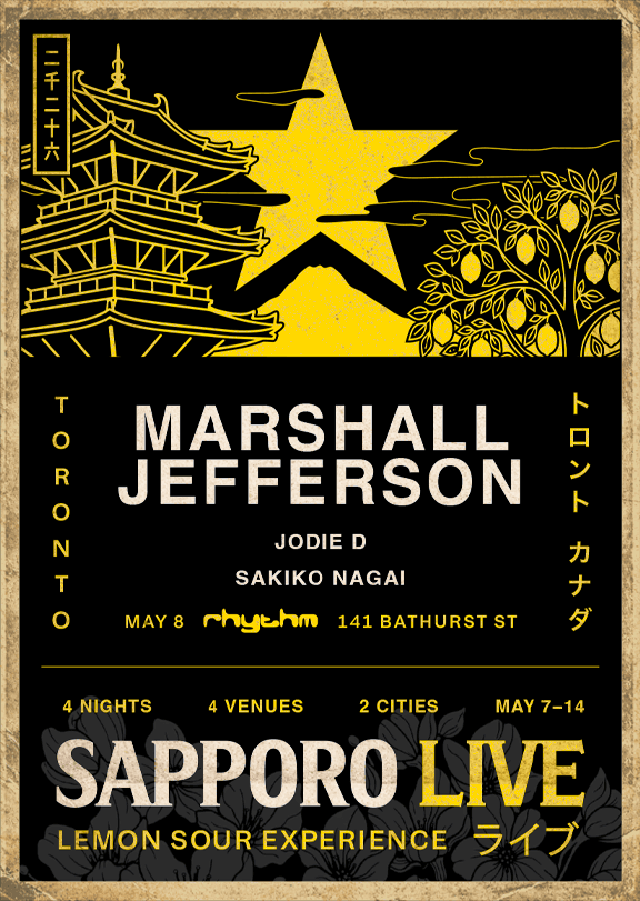 Sapporo Live: Marshall Jefferson w/ Jodie D, Sakiko Nagai