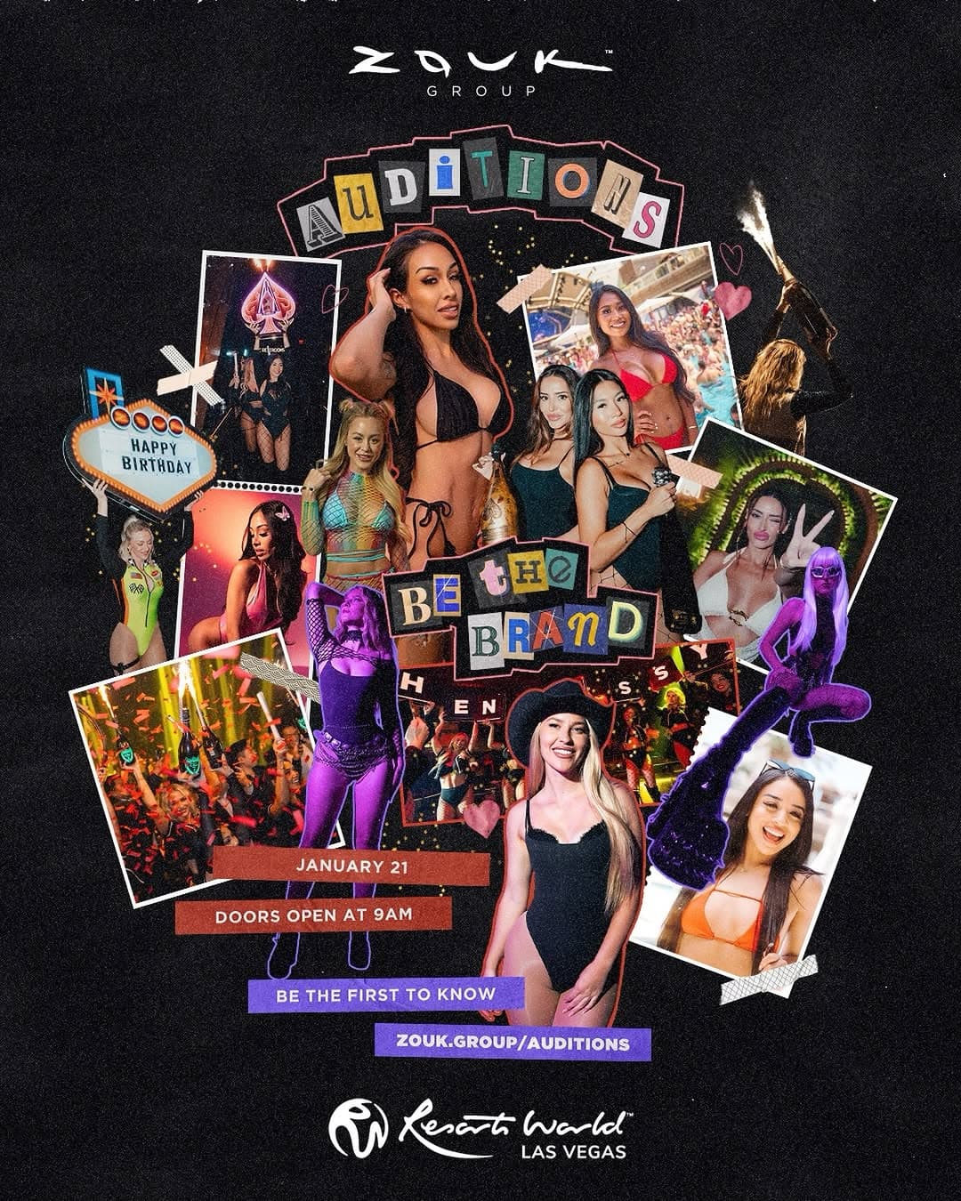 Auditions Season - Be The Brand at Zouk Group Las Vegas