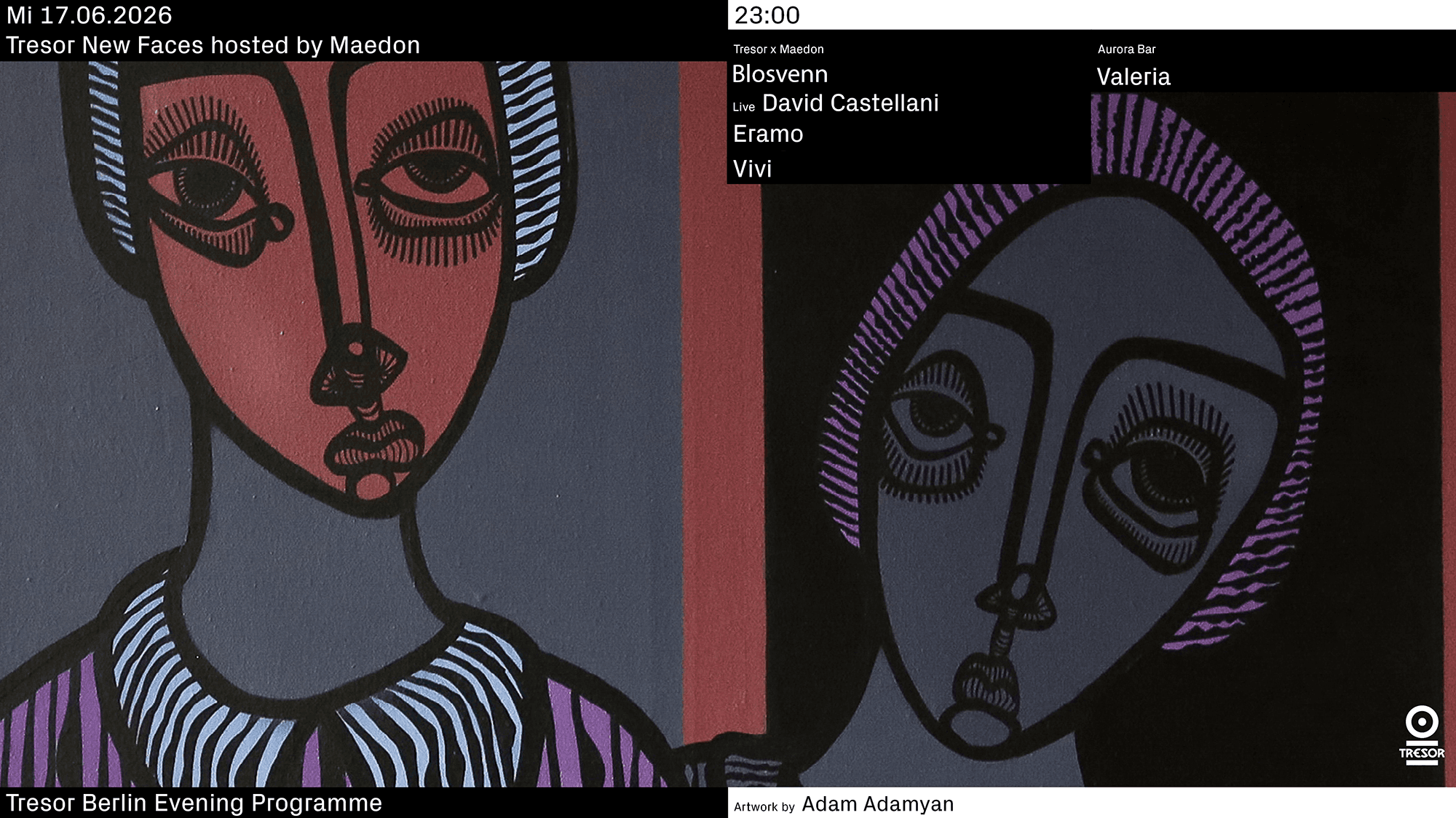 Tresor New Faces hosted by MAEDON