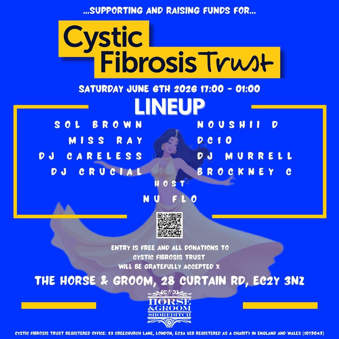 free Cystic Fibrosis fundraiser event with Sol Brown