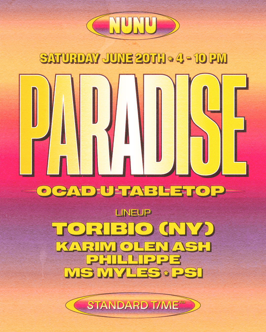 PARADISE featuring Toribio presented by NUNU x Standard Time