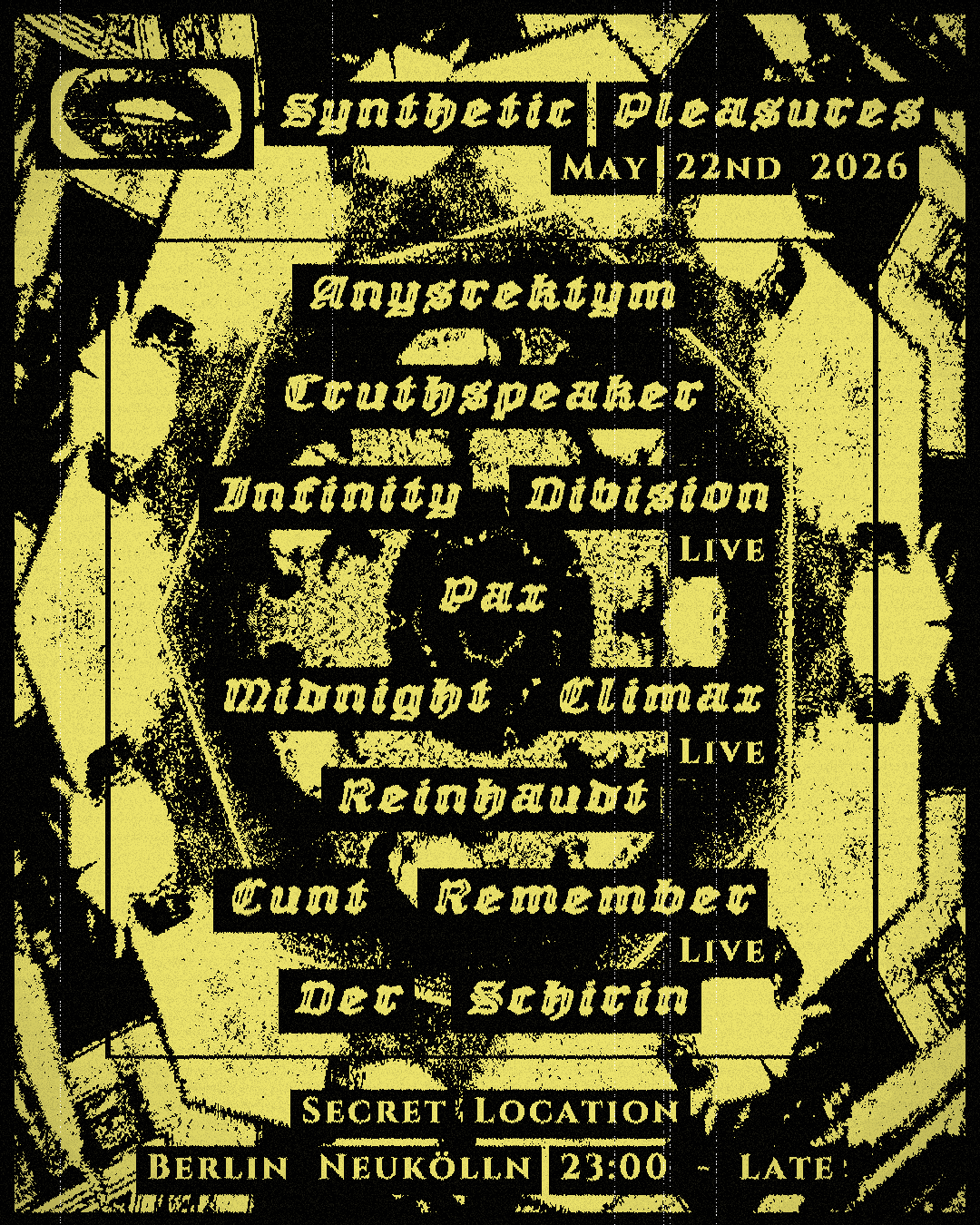 Synthetic Pleasures: Anysrektym, truthspeaker, Infinity Division, Pax, Reinhaudt, + more