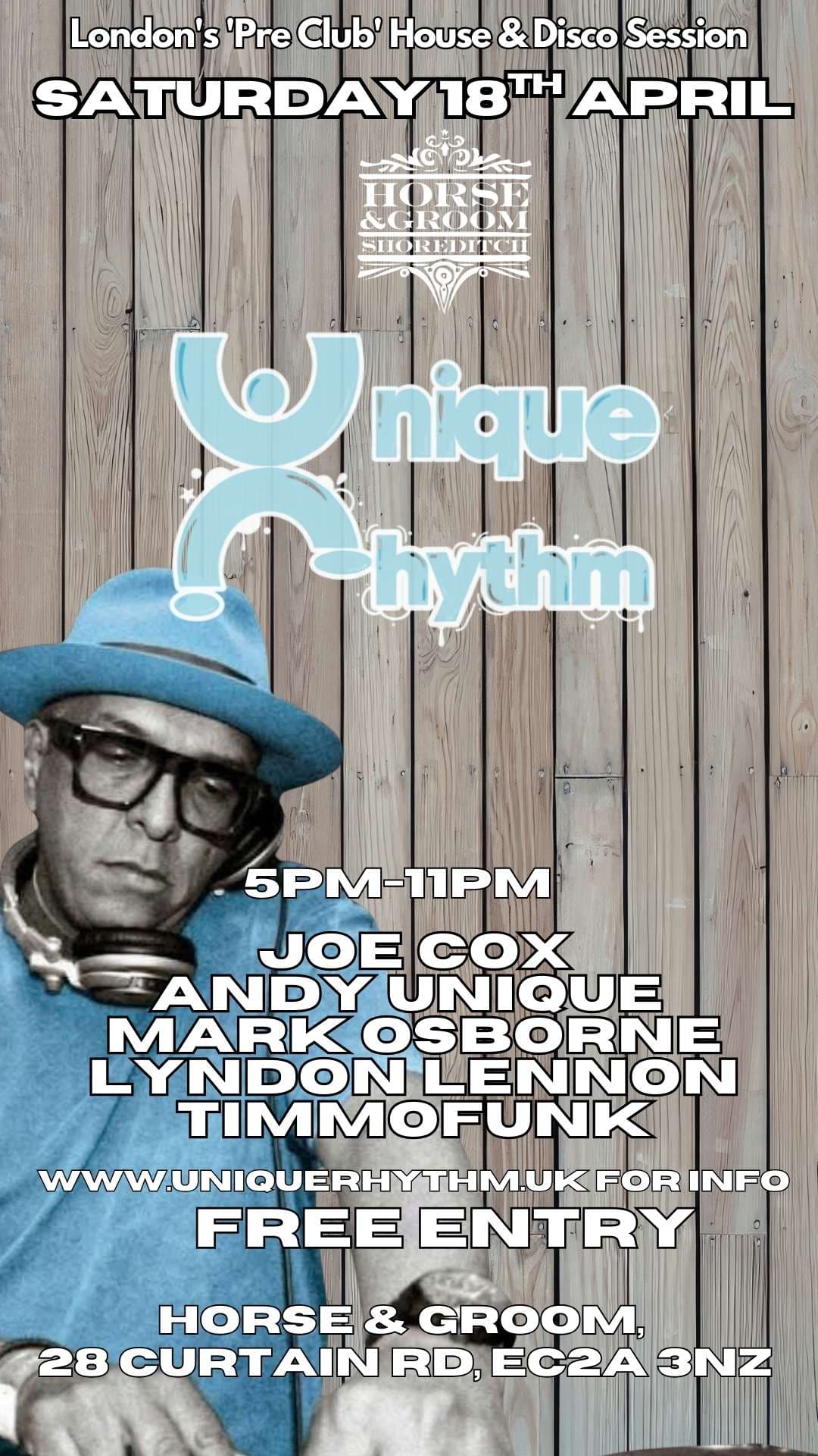 Unique Rhythm free April daytime party