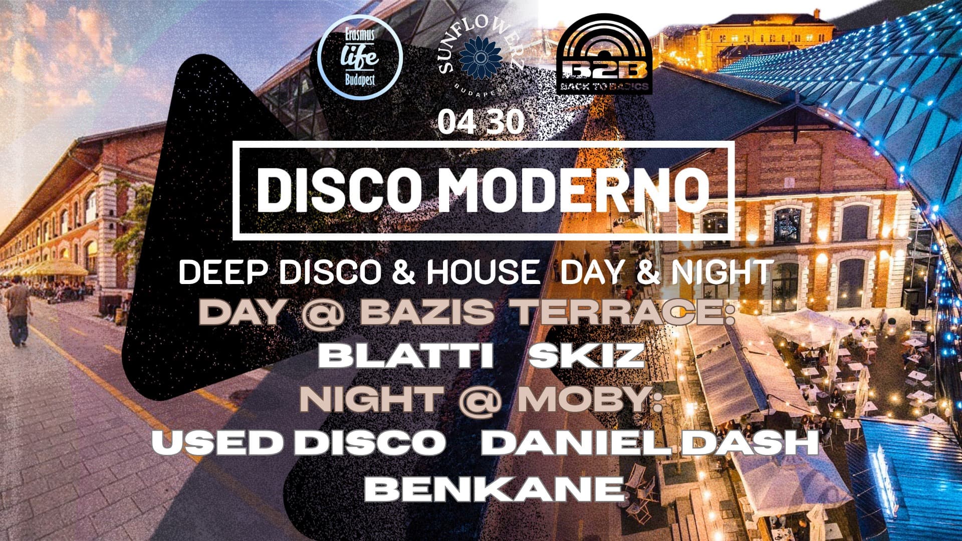 Sunflowerz & Erasmus Budapest pres. Day&Night House Party at Danube