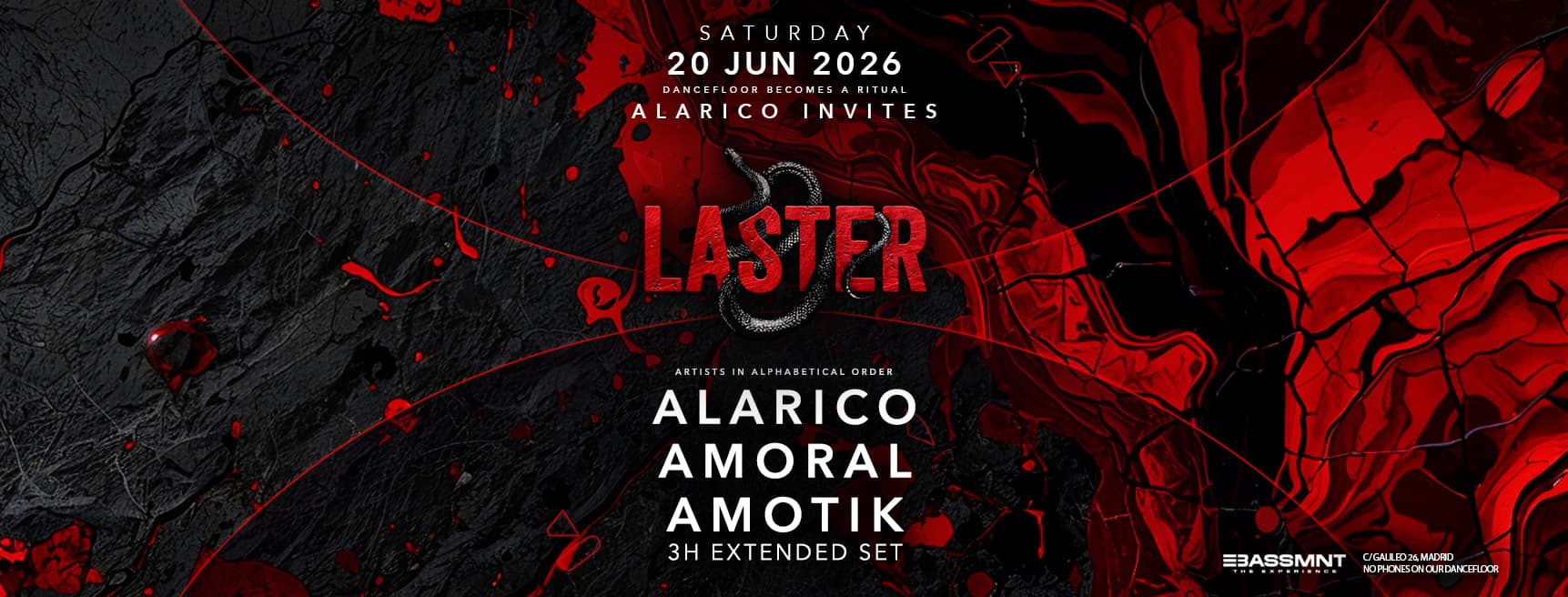 Laster Club presents Alarico invites AMORAL & Amotik