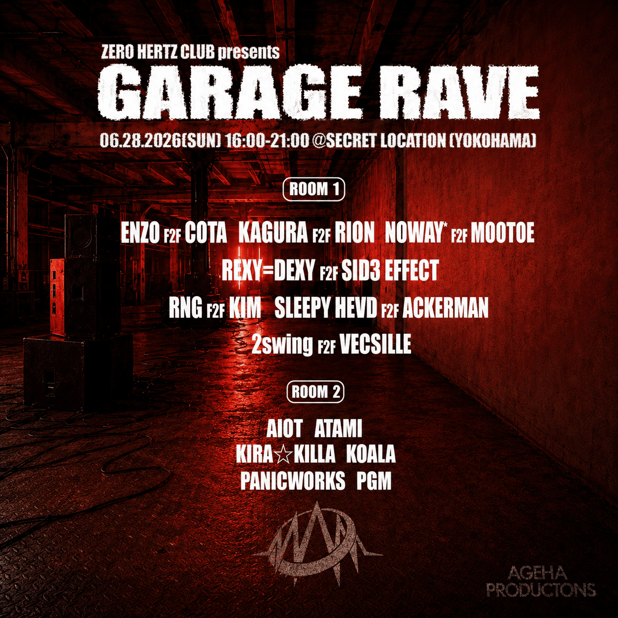 ZERO HERTZ CLUB 'GARAGE RAVE' (Bass/ Dubstep/ DnB/ Hard Techno)