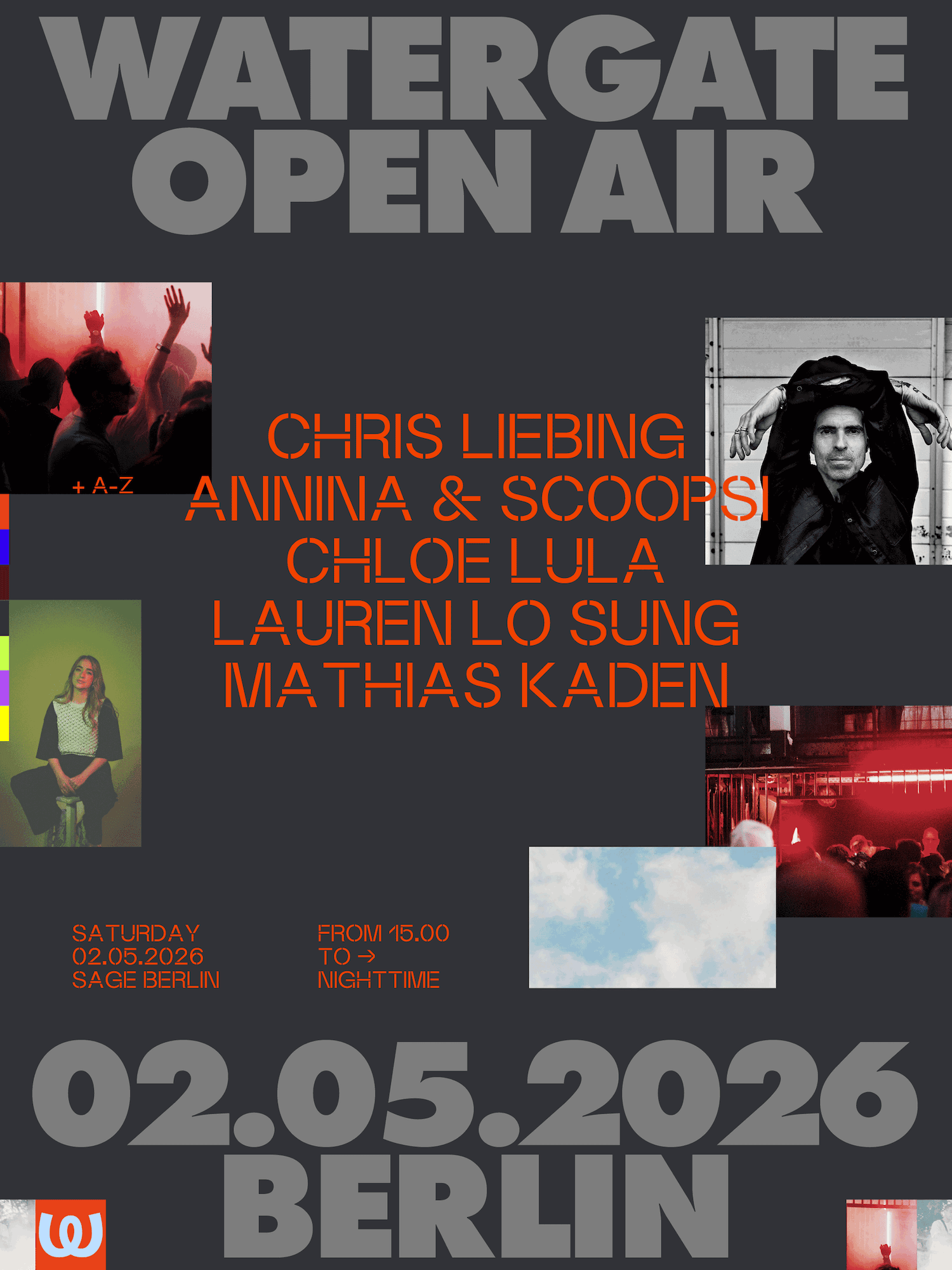 Watergate Open Air with Chris Liebing, Lauren LoSung, Mathias Kaden, Chloe Lula