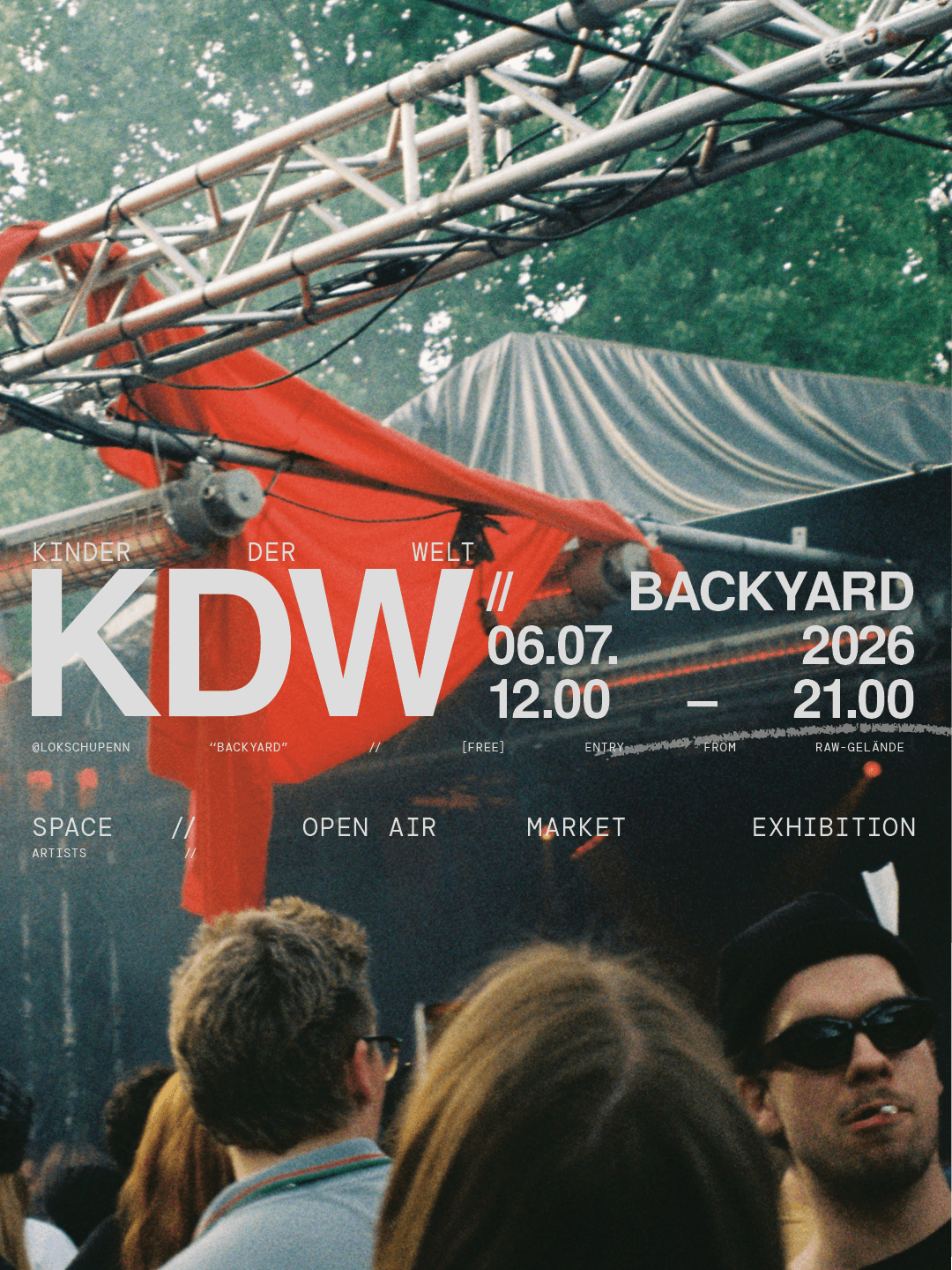 FREE OPEN AIR: KINDER DER WELT 'BACKYARD' with MARKET & EXHIBITION