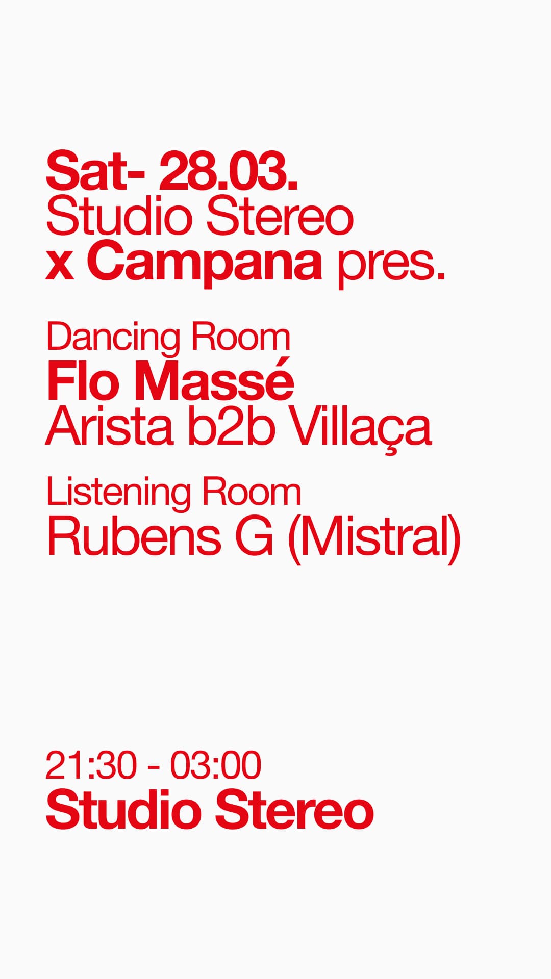 Studio Stereo x Campana pres Flo Massé