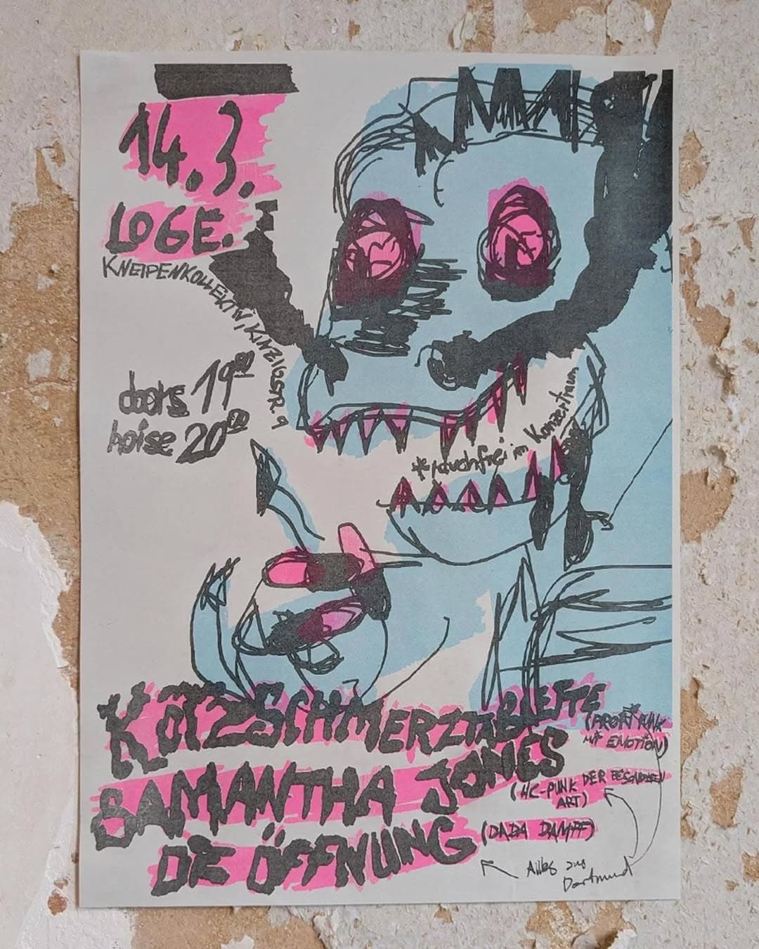 Kotzschmerztablette + Samantha Jones + Die Öffnung