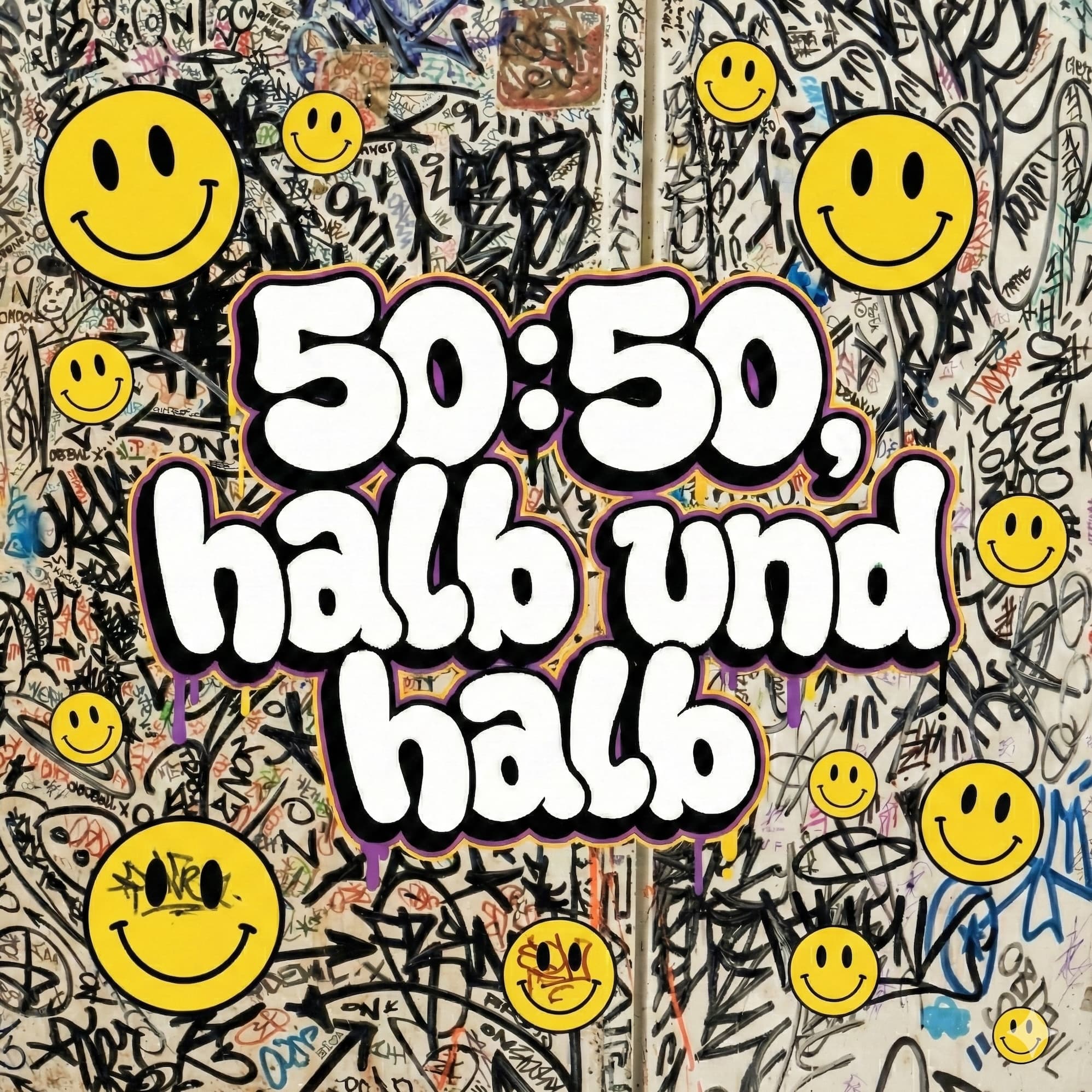 50:50, halb und halb