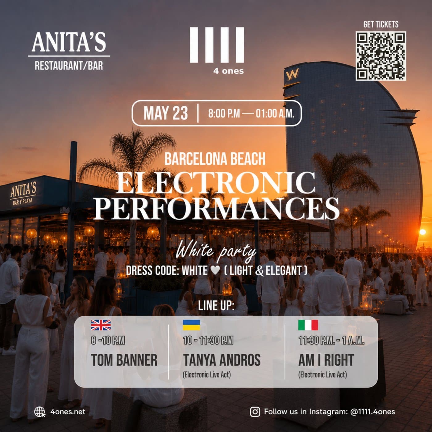 Barcelona Beachfront Electronic Live Experience