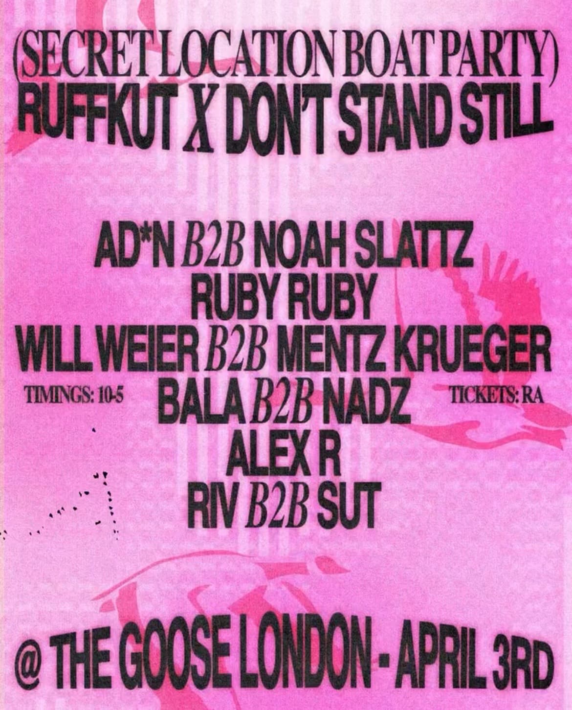 Ruffkut X Don't Stand Still: Secret Location Boat Party