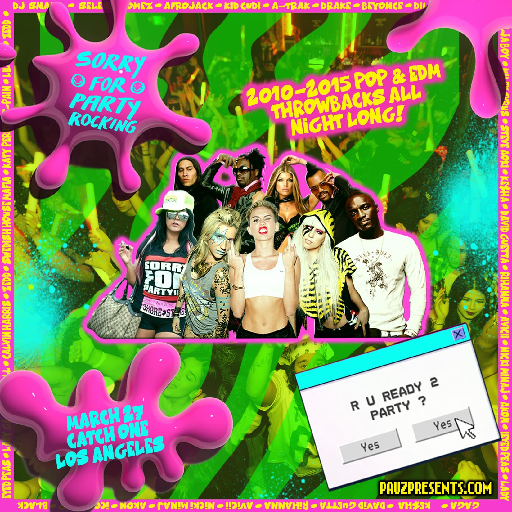 SORRY FOR PARTY ROCKING (2010-2015 Pop & EDM All Night Long!)