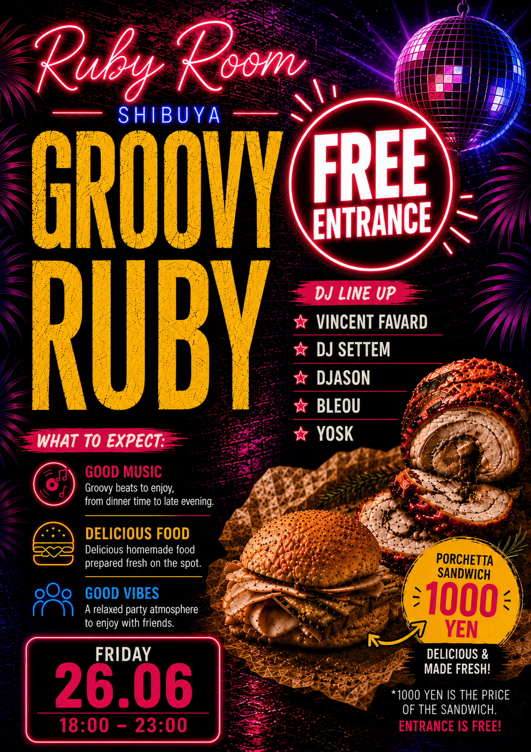 Groovy Ruby Special Food and Music Party