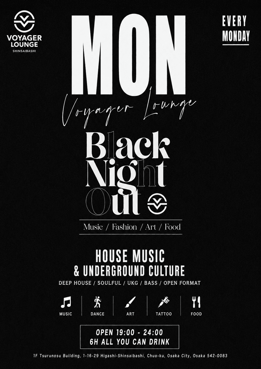BLACK NIGHT OUT:house music party