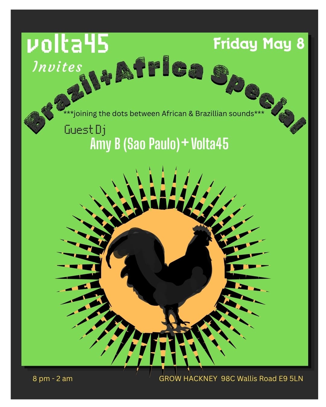 BRAZIL AFRICA SPECIAL: DJ AMY B // VOLTA45 (SAMBA FUNK, AFRO-DISCO, HIGHLIFE, PROTO-HOUSE)