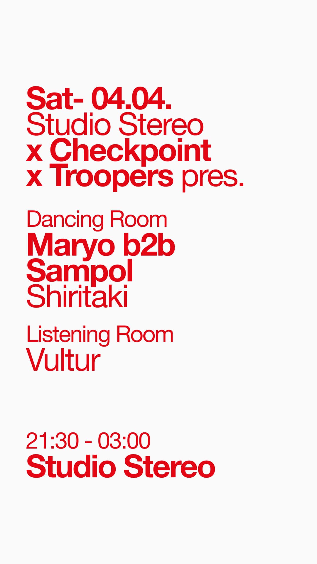 Studio Stereo x Checkpoint x Troopers