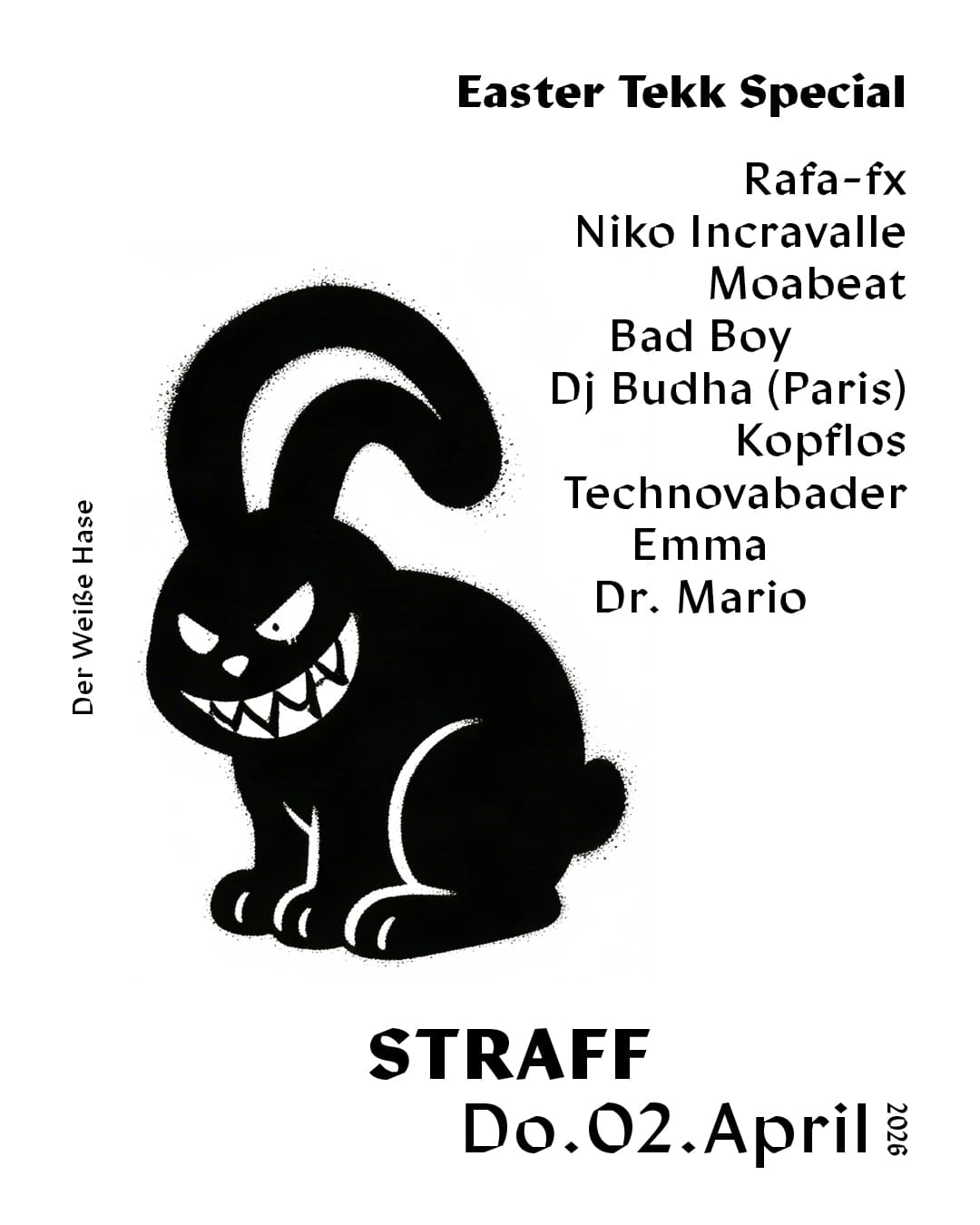 STRAFF – Easter TeKK Special / 5€ before 1 AM