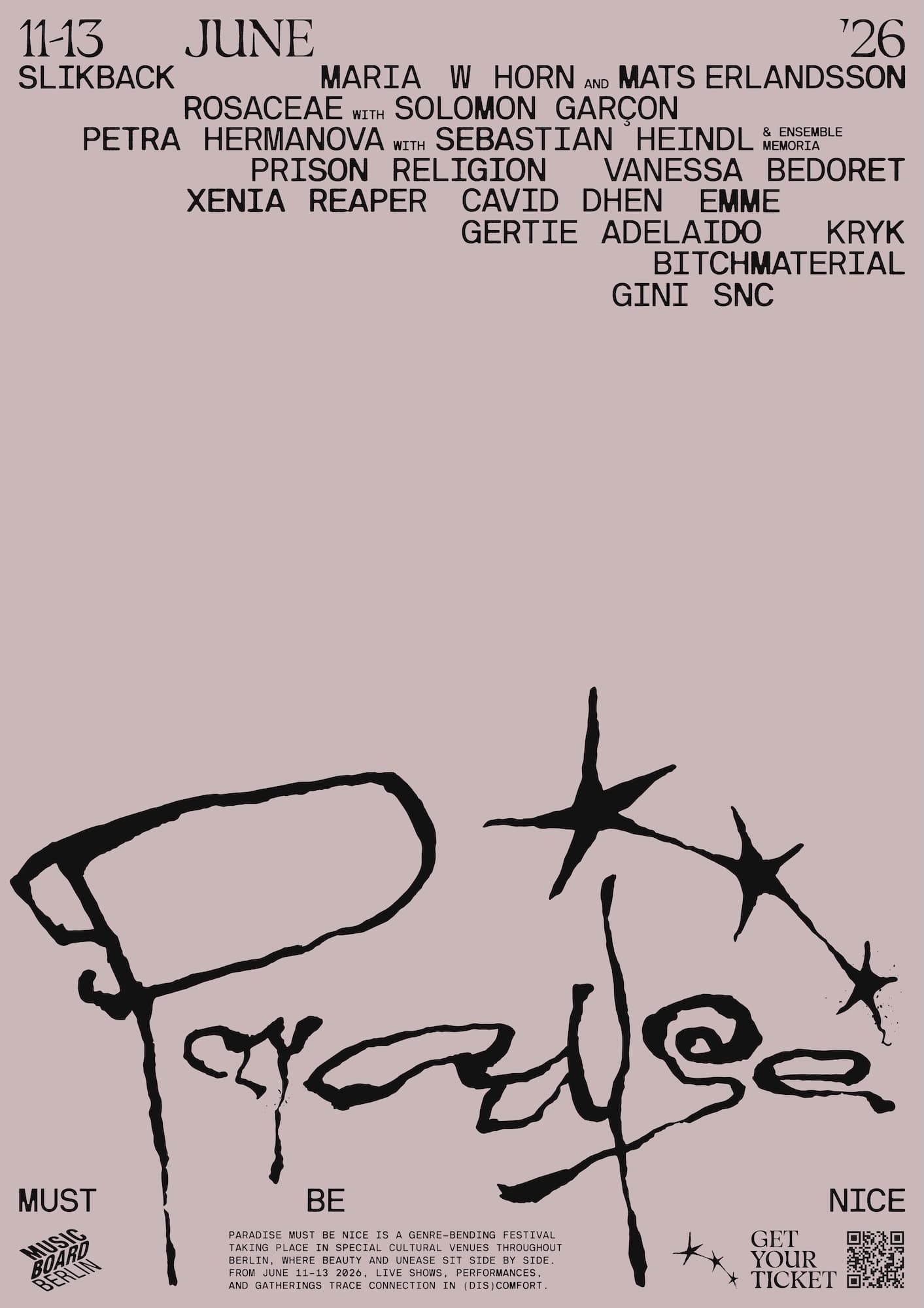 Paradise Must Be Nice with Slikback, Xenia Reaper, Prison Religion, Emme
