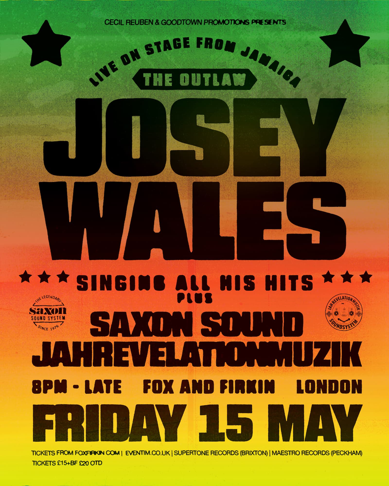 'The Outlaw' Josey Wales + Saxon Sound