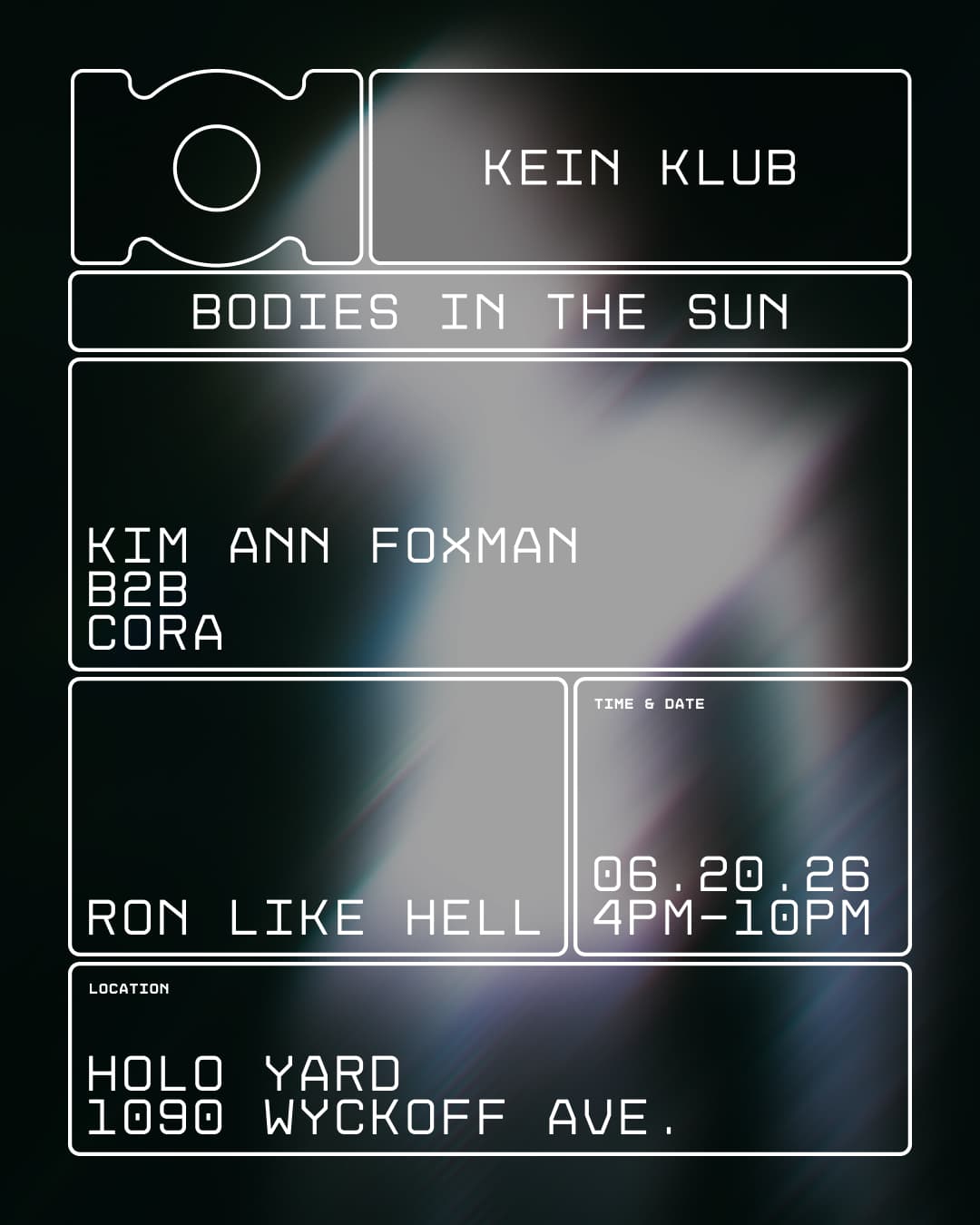 KEIN KLUB: Bodies In The Sun - Daytime