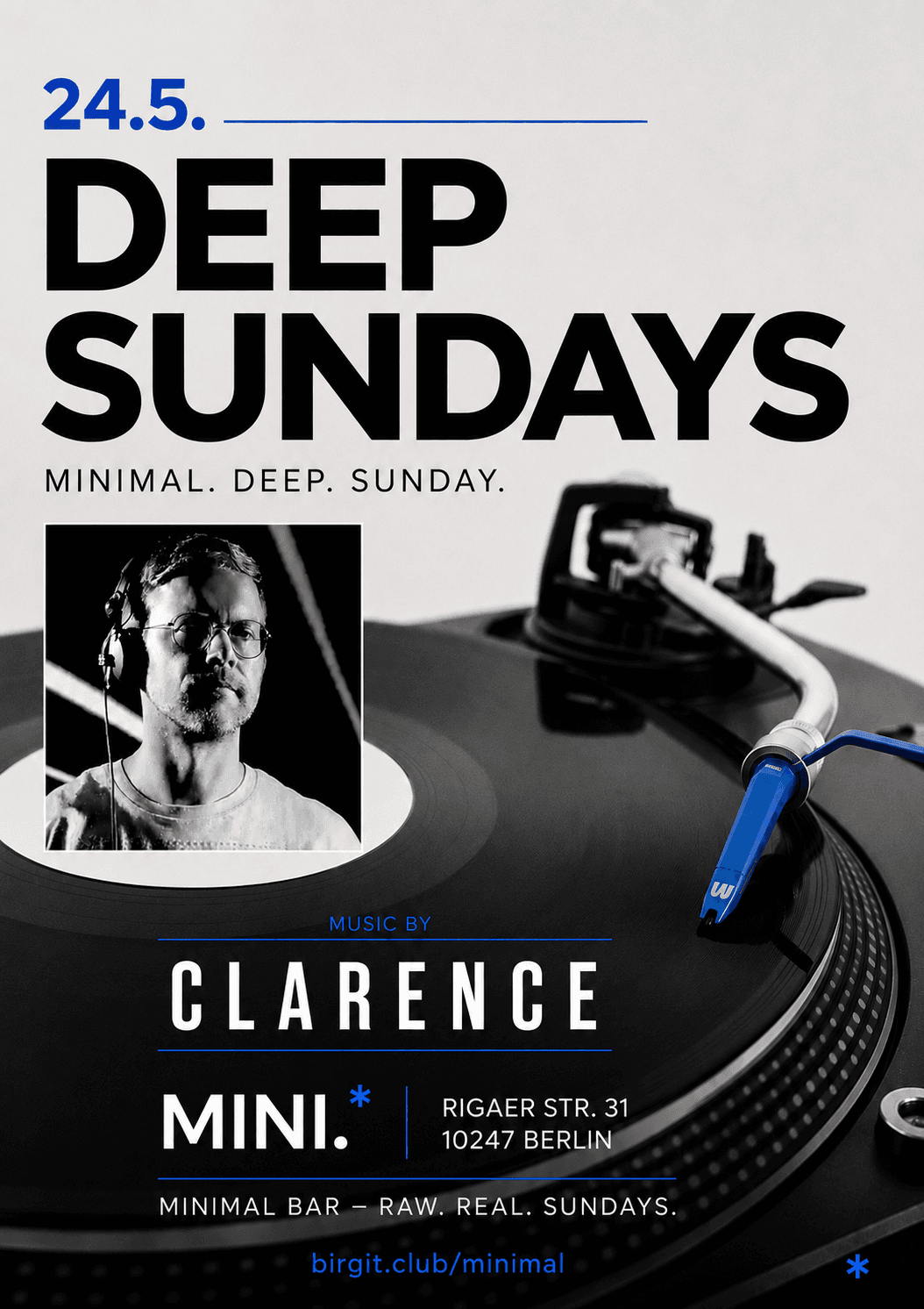 DEEP SUNDAYS mit Clarence !FREE ENTRY