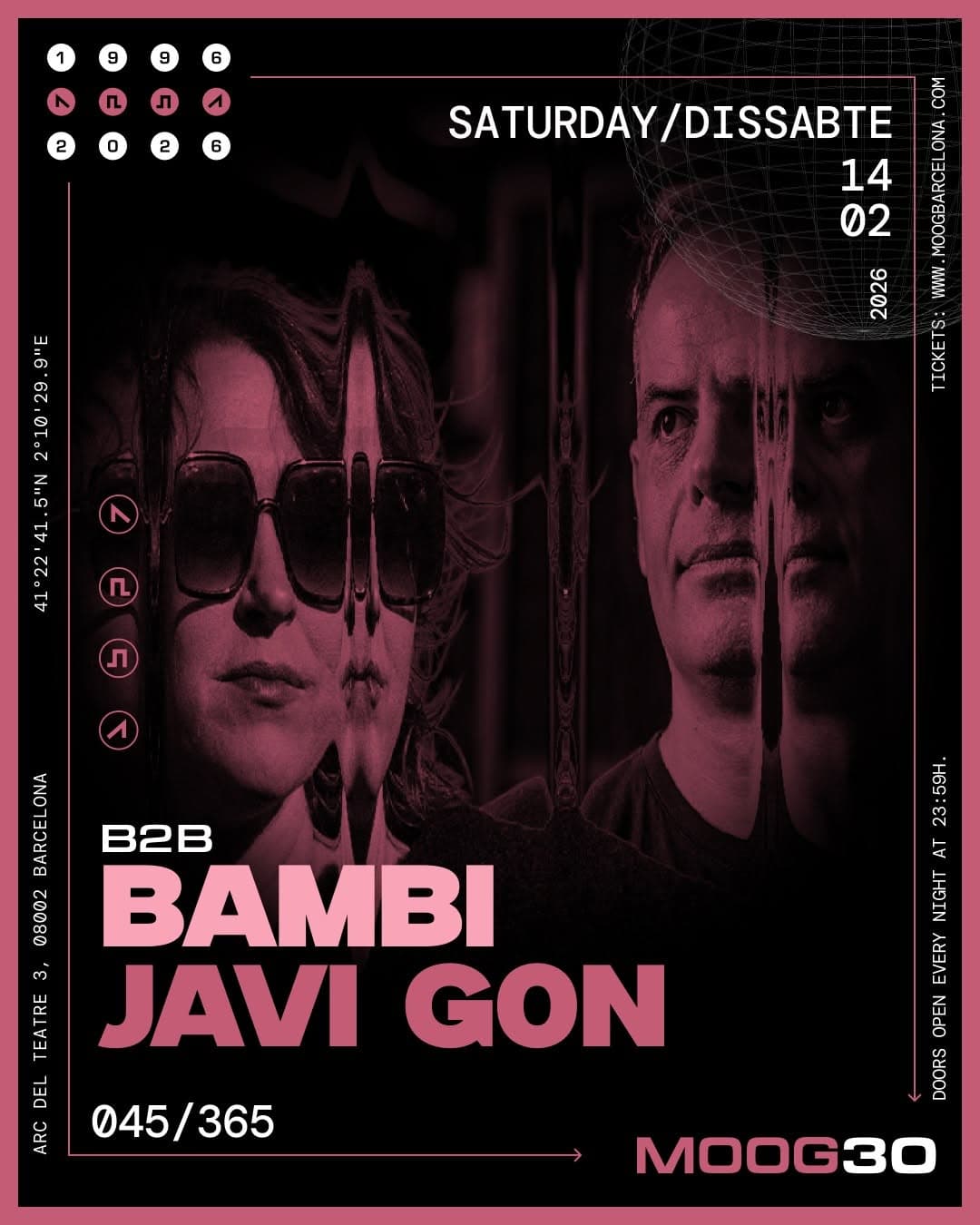 Moog Barcelona - B2B Night with Javi G0n, Bambi & BigBalls DJ