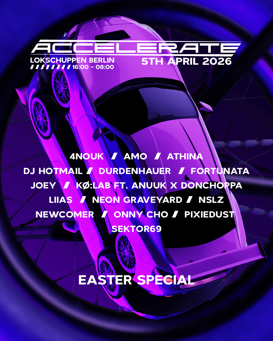 ACCELERATE w. Kø:lab feat. Anuuk & DonChoppa, Neon Graveyard, Durdenhauer, NSLZ