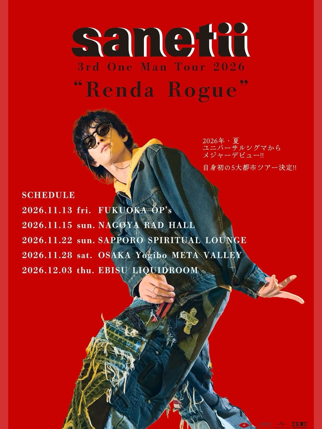 sanetii 3rd One Man Tour 2026『Renda Rogue』