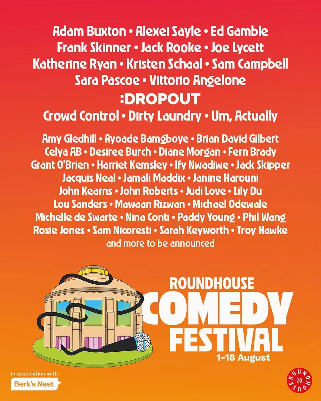 Roundhouse Comedy Festival 2026
