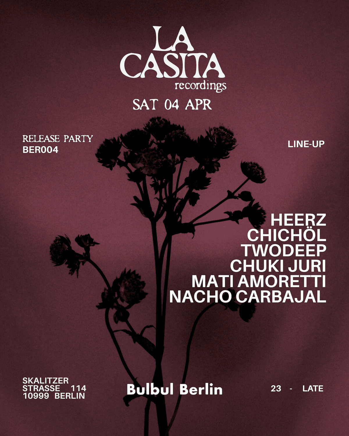 La Casita Recordings - VA 002 Release Party: Mati Amoretti x Heerz, Chichöl x Chuki Juri & More
