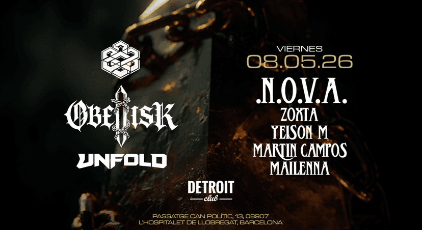 OBELISK X UNFOLD pres. Hard Ritual with .N.o.v.a. (Only 100 Free Pass)