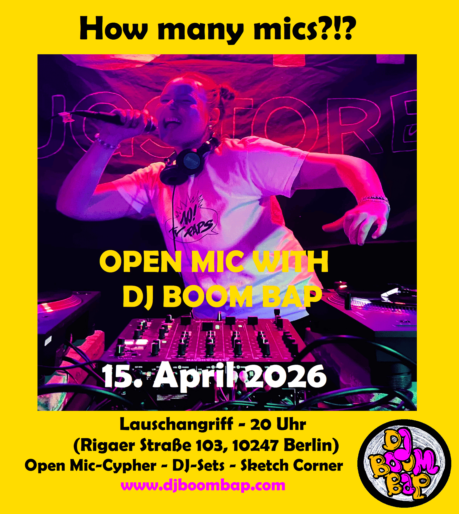How many mics?!? - Open mic with DJ BOOM BAP