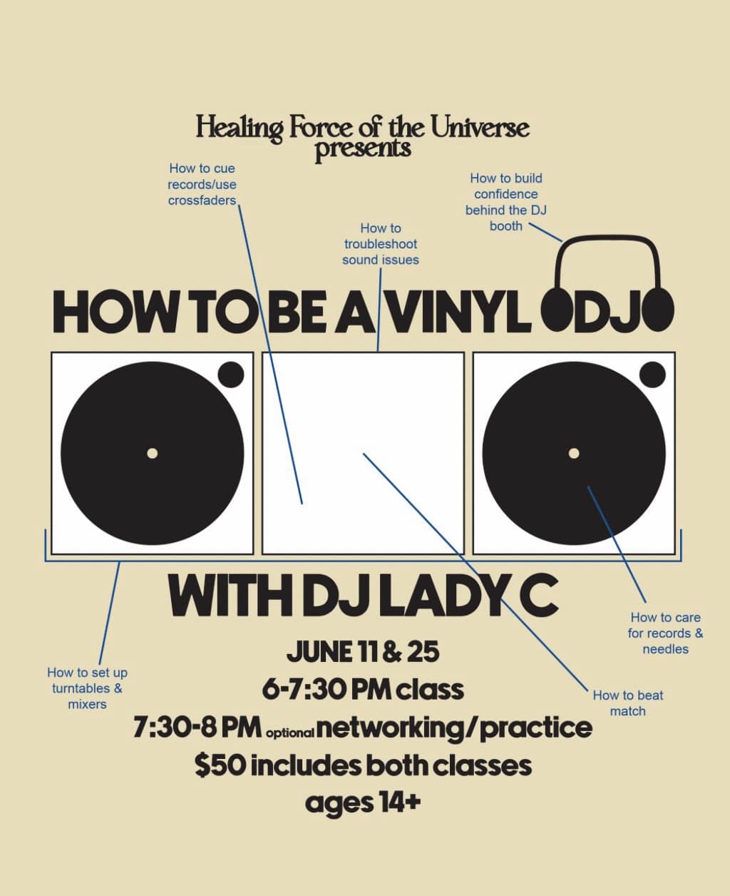 Vinyl DJ fundamentals! Class 1 of 2