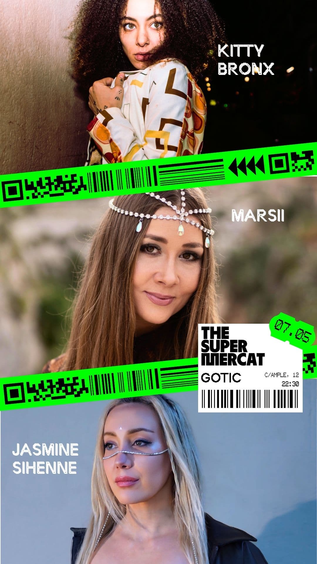 JASMINE SIHENNE, KITTY BRONX & MARSII at The Supermercat
