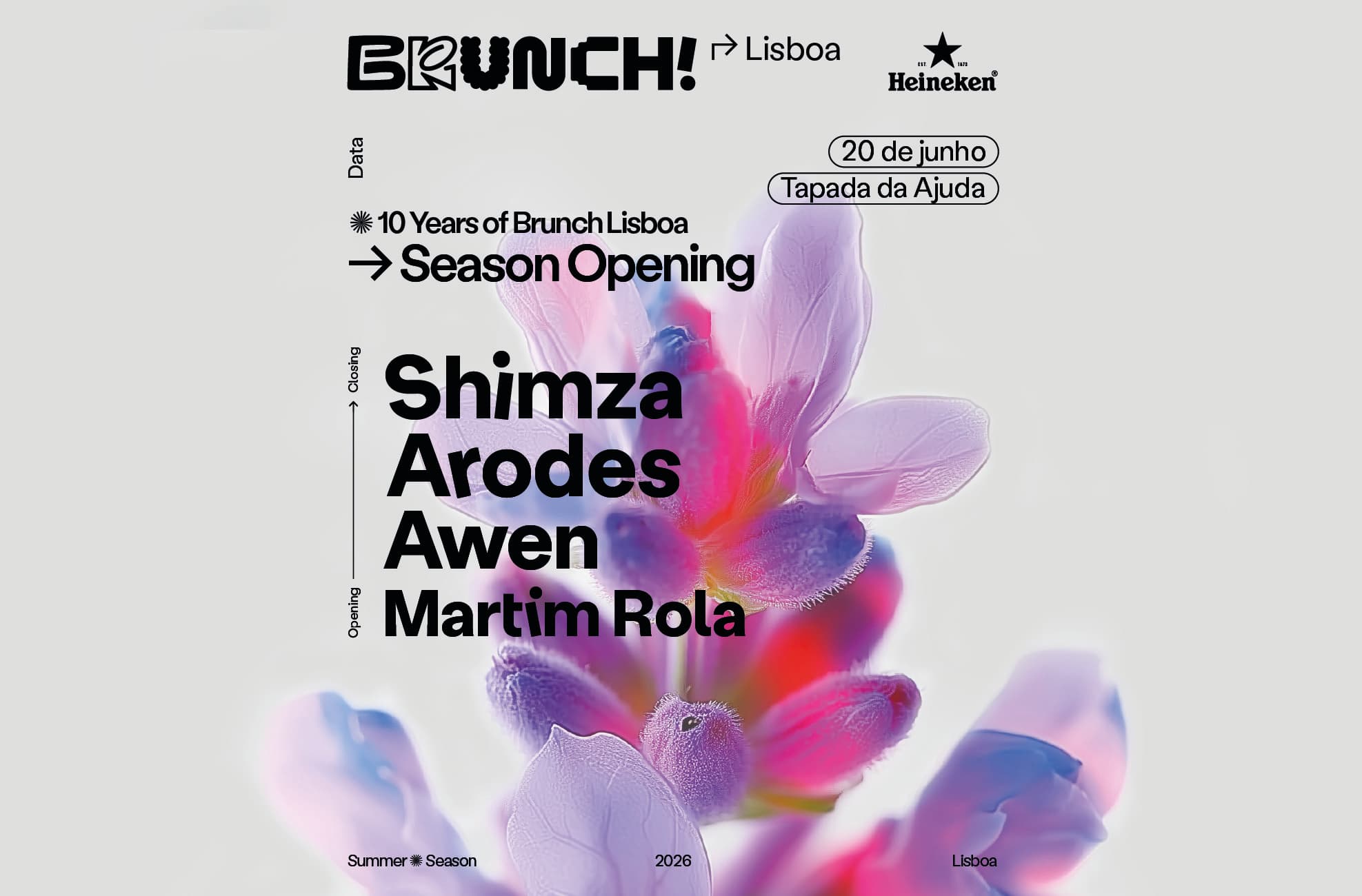 Brunch Electronik Lisboa 2026 #1: Shimza, ARODES, AWEN, Martim Rola