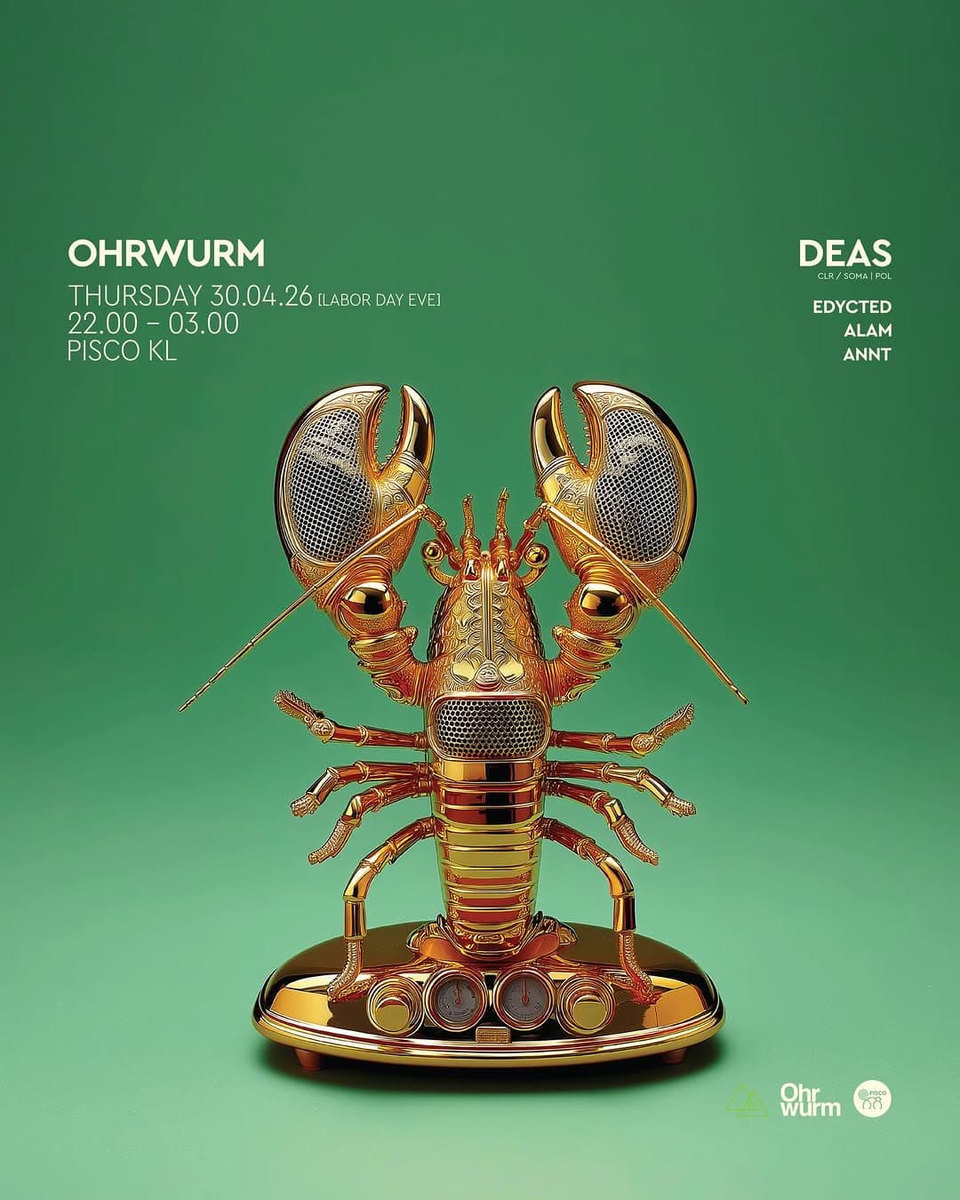 Ohrwurm presents Deas (CLR / Soma, POL) - Labor Day Eve