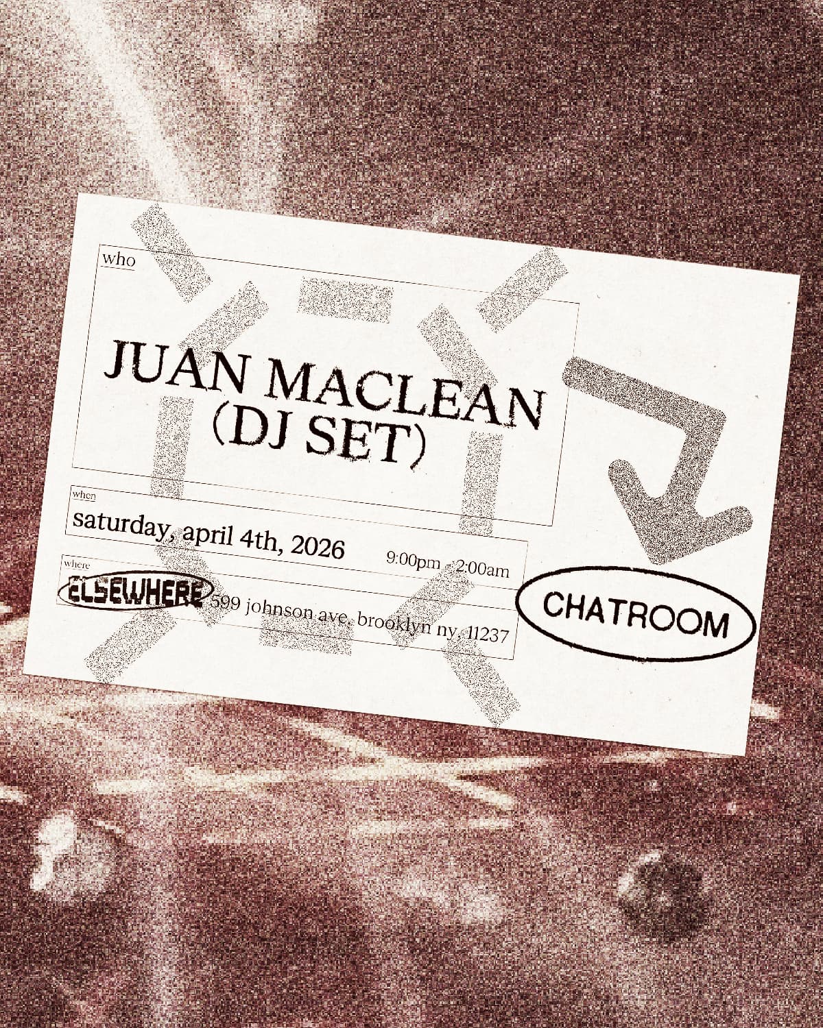 Chatroom: Juan Maclean (DJ Set)
