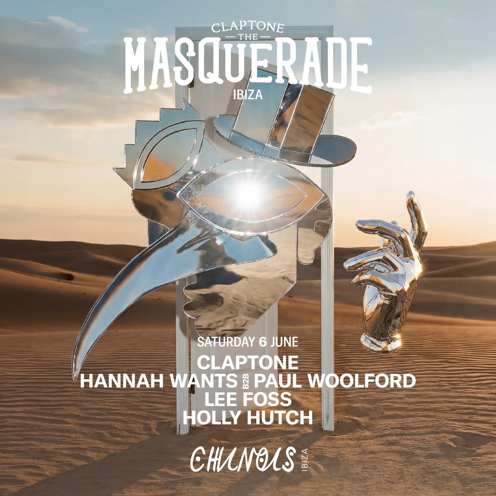 The Masquerade: Claptone, Hannah Wants B2B Paul Woolford, Lee Foss, Holly Hutch