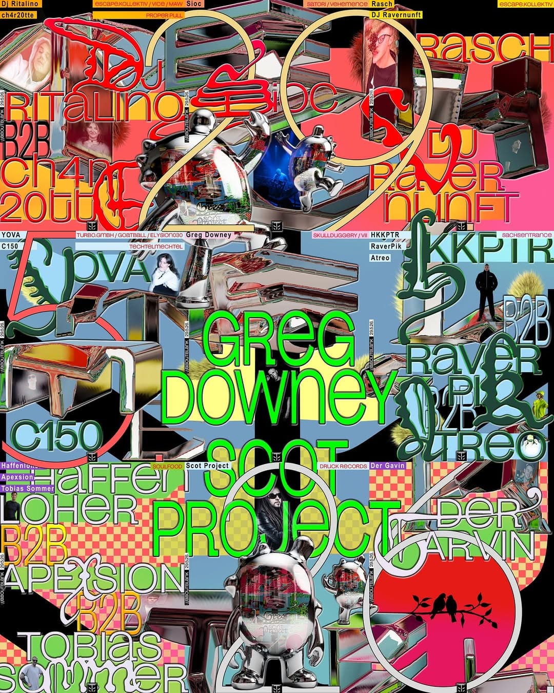 techtelmechtel w/ Greg Downey, Scot Project, SACHSENTRANCE, YOVA, DJ ritalino and many more