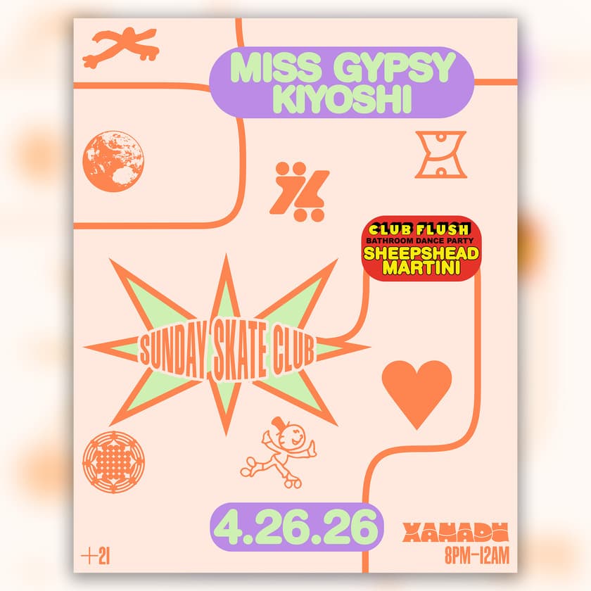 Sunday Skate Club with Miss Gypsy + Kiyoshi, Sheepshead, Martini