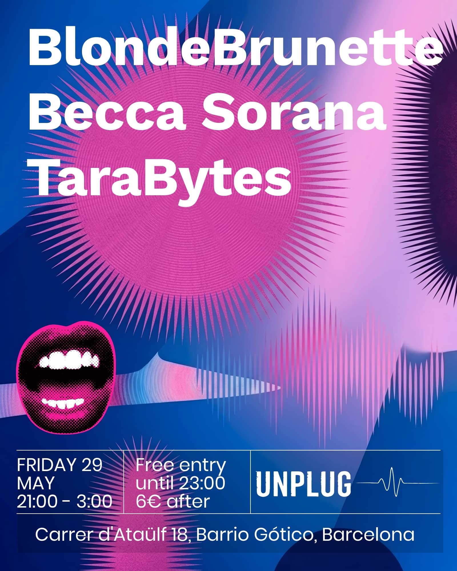 Blonde Brunette, BECCA SORANA and TaraBytes at Unplug