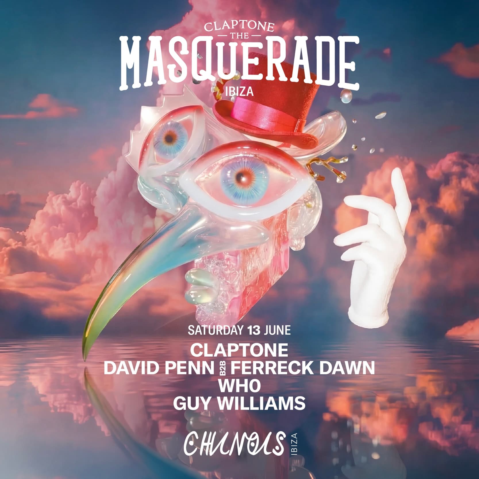 The Masquerade: Claptone, David Penn B2B Ferreck Dawn, WHO, Guy Williams